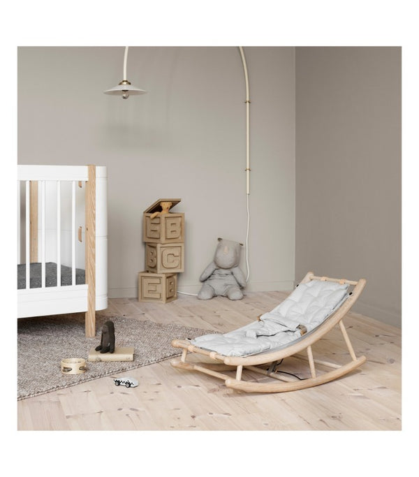 Oak Baby Rocker Gris
