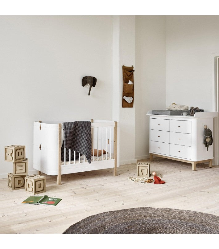 WOOD MINI+ BASIC, WHITE/OAK