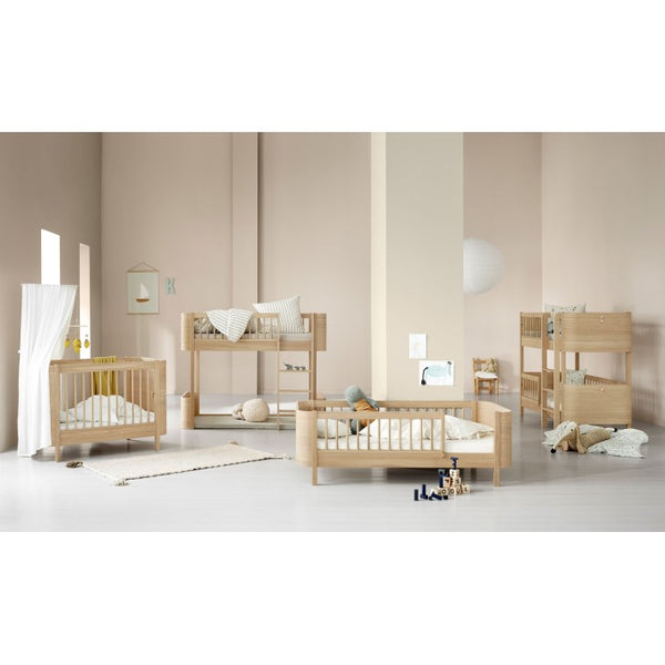 Wood Mini + Low Bunk Bed Roble Natural