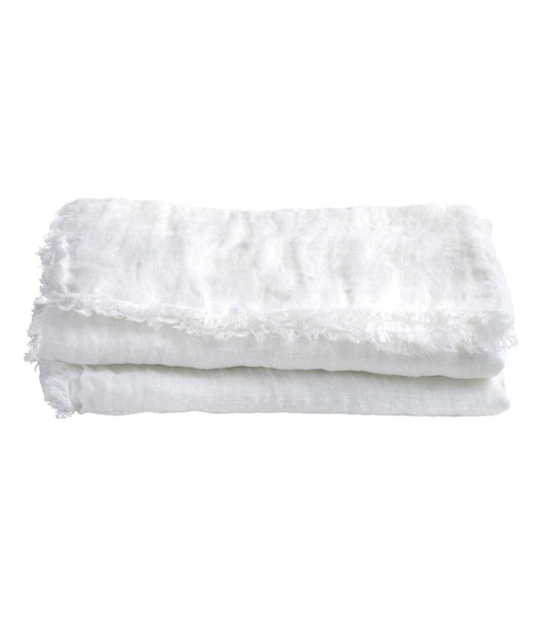 Plaid Vice Versa Gasa Lino Blanco