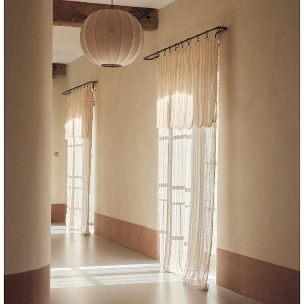 Plaid Vice Versa Washed Linen Bayadere Terracotta