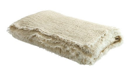 Vice Versa Plaid Washed Linen Crepe, Fior di Latte en lino de Maison de Vacances | Nomad Interiors