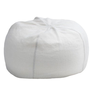 Pouf  Lino Lavado Blanco de Maison de Vacances | Nomad Interiors