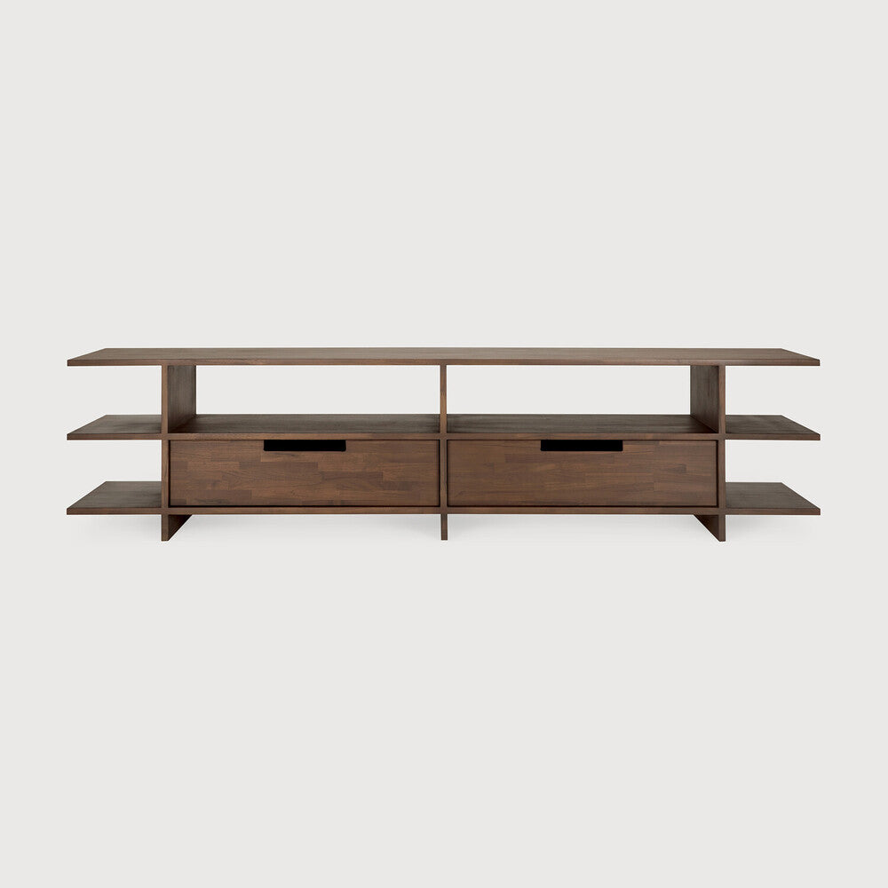Mueble TV Kabuki en teca de Ethnicraft - vista lateral | Nomad Interiors