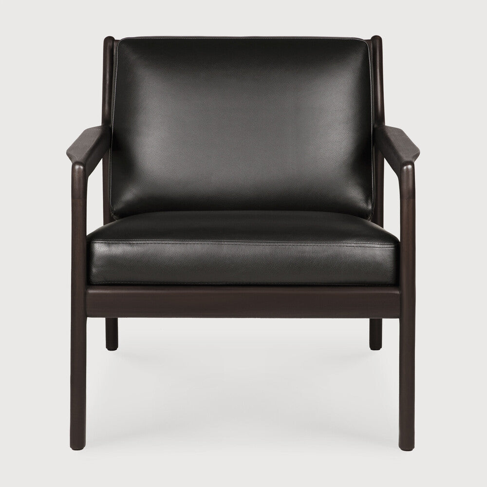 Sillón Jack en  piel Carbone de Ethnicraft - vista lateral | Nomad Interiors