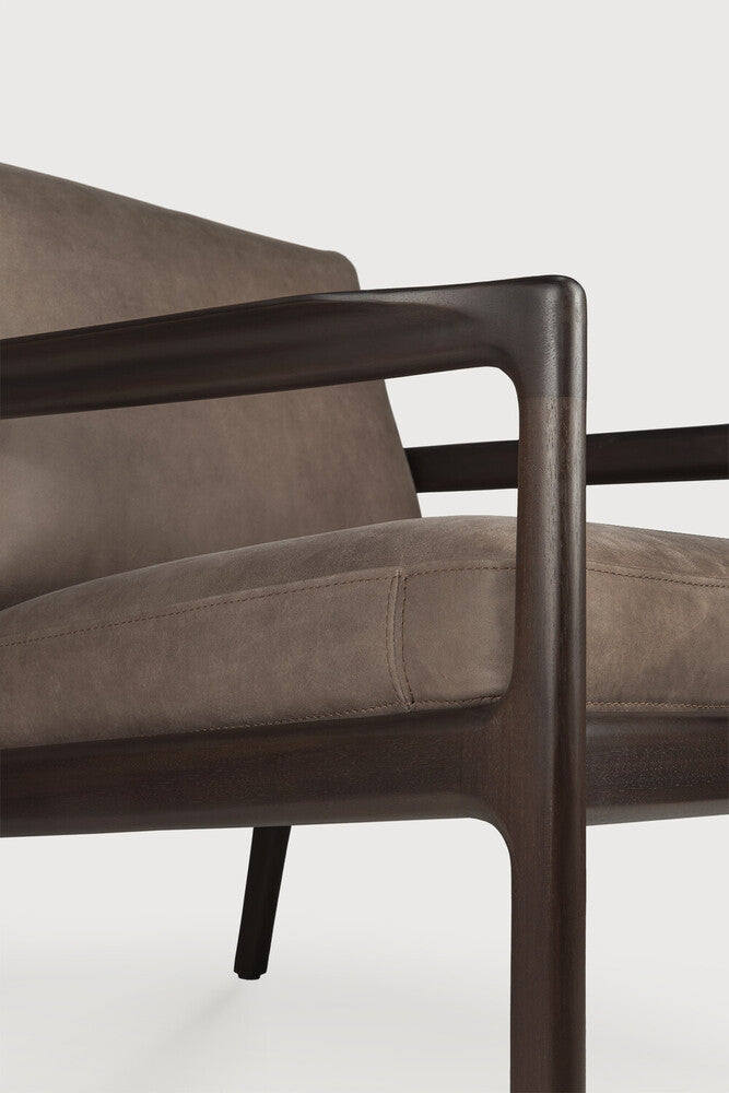 Sillón Jack en madera y piel de Ethnicraft - vista 7 | Nomad Interiors