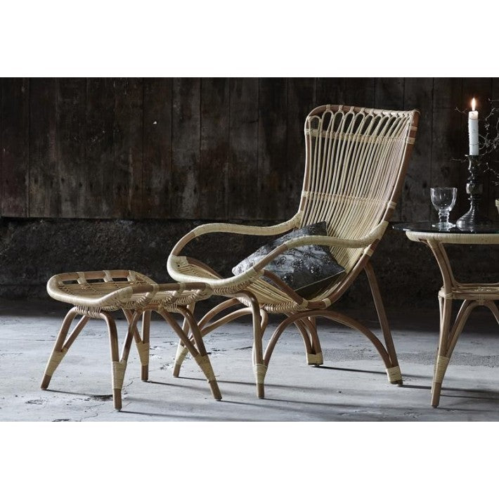 Reposapies Monet en ratán y bambú de Nomad Home - ambiente