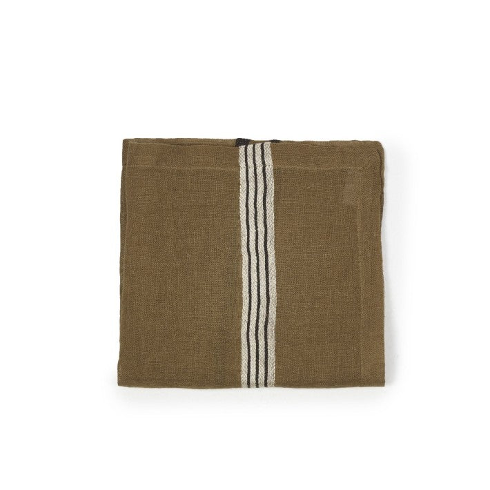 Servilleta de lino Locomotive Stripe de LIBECO - textura | Nomad Interiors