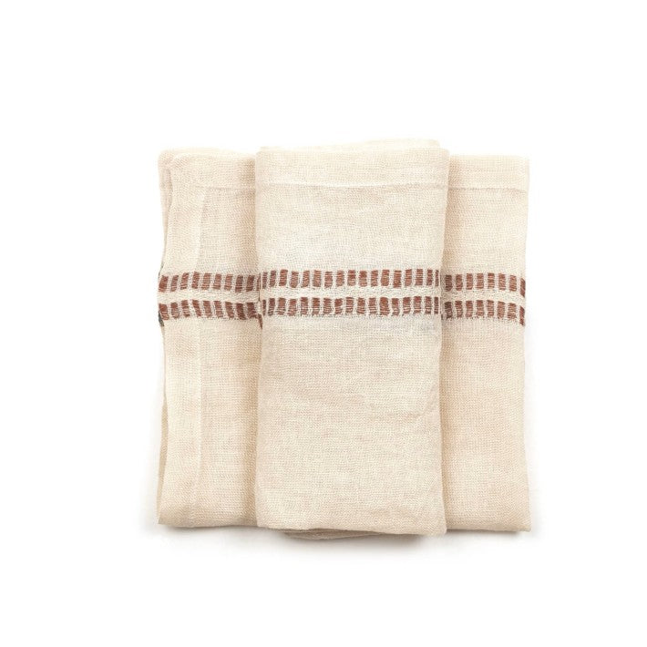 Servilleta de lino Perry – Railroad Stripe de LIBECO - ambiente | Nomad Interiors
