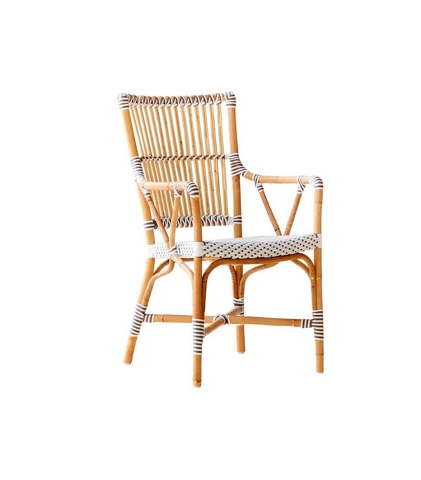 Silla Exterior Monique Arms en ratán y fibra natural de Nomad Home