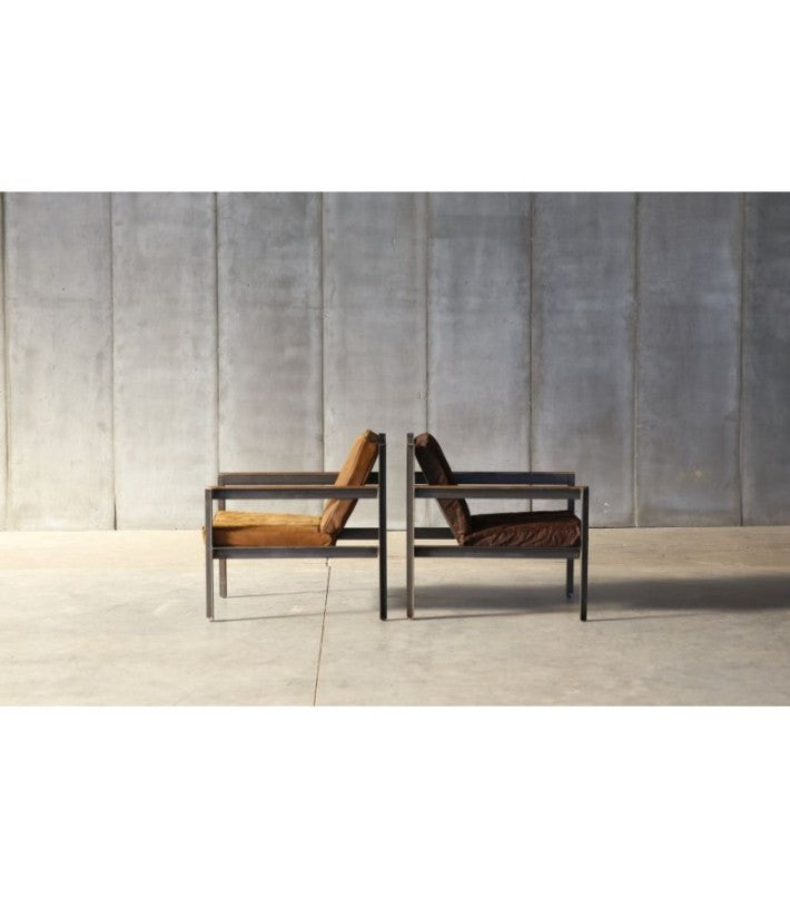 Silla Lounge Cargo en roble y acero de Nomad Home - vista 11