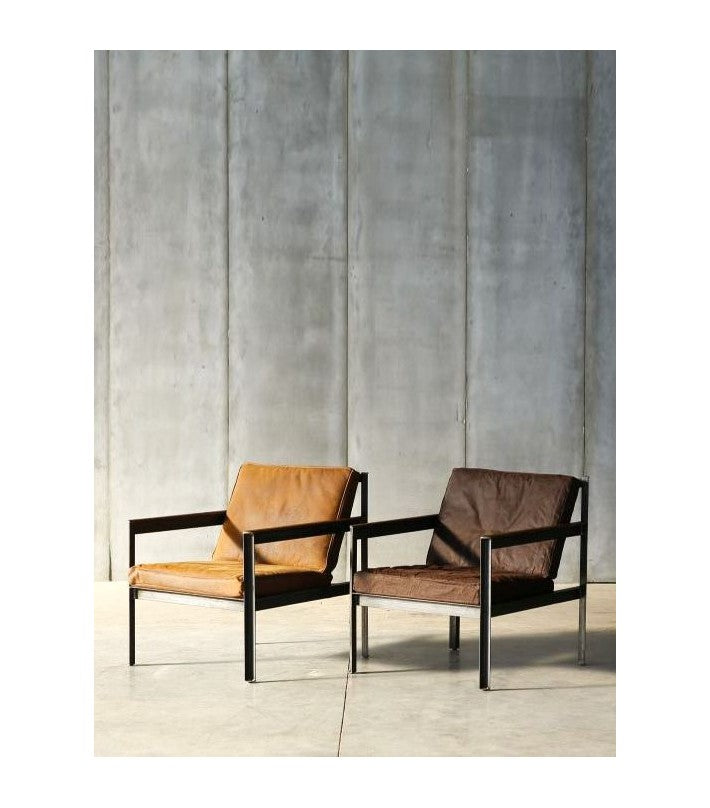 Silla Lounge Cargo en roble y acero de Nomad Home - textura