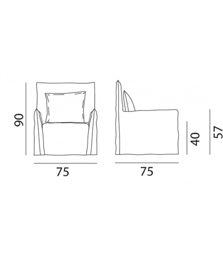 Sillón Ghost 04 de Gervasoni - vista 6 | Nomad Interiors