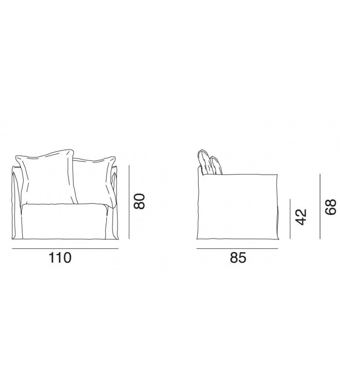 Sillón Ghost 09 de Gervasoni - vista 7 | Nomad Interiors