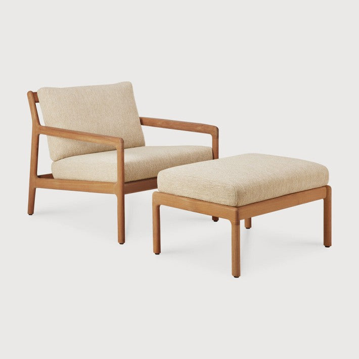Reposapiés Jack de exterior en teca - natural de Ethnicraft - textura | Nomad Interiors