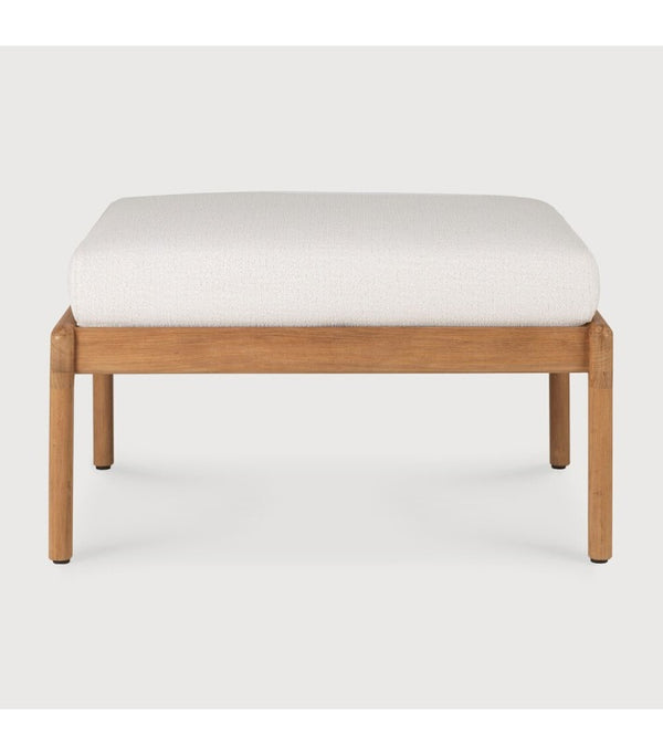 Reposapiés Jack de exterior en teca - blanco crudo de Ethnicraft | Nomad Interiors