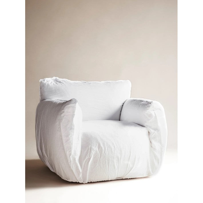 Sillón Nuvola 05  Lino Blanco en fibra natural de Gervasoni - textura | Nomad Interiors