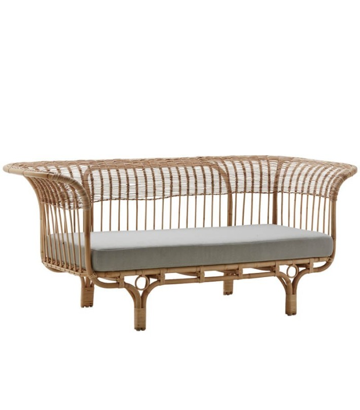 Sofá Belladonna en ratán de Sika Design - vista lateral | Nomad Interiors