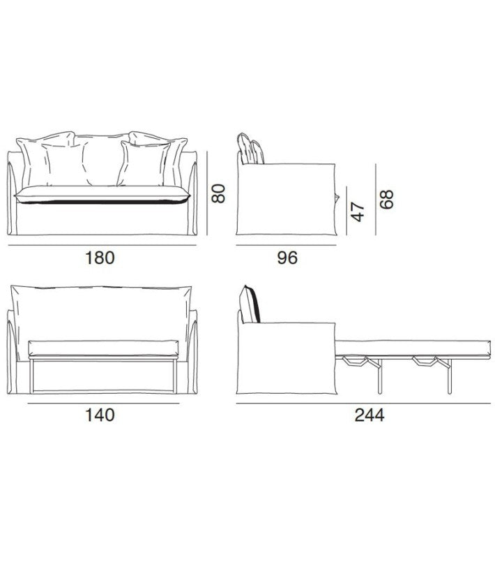 Sofá Cama Ghost 13 de Gervasoni - ambiente | Nomad Interiors