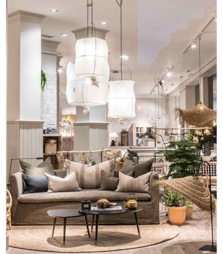 Sofá de lino lavado Boho 190 de Maison de Vacances - vista lateral | Nomad Interiors