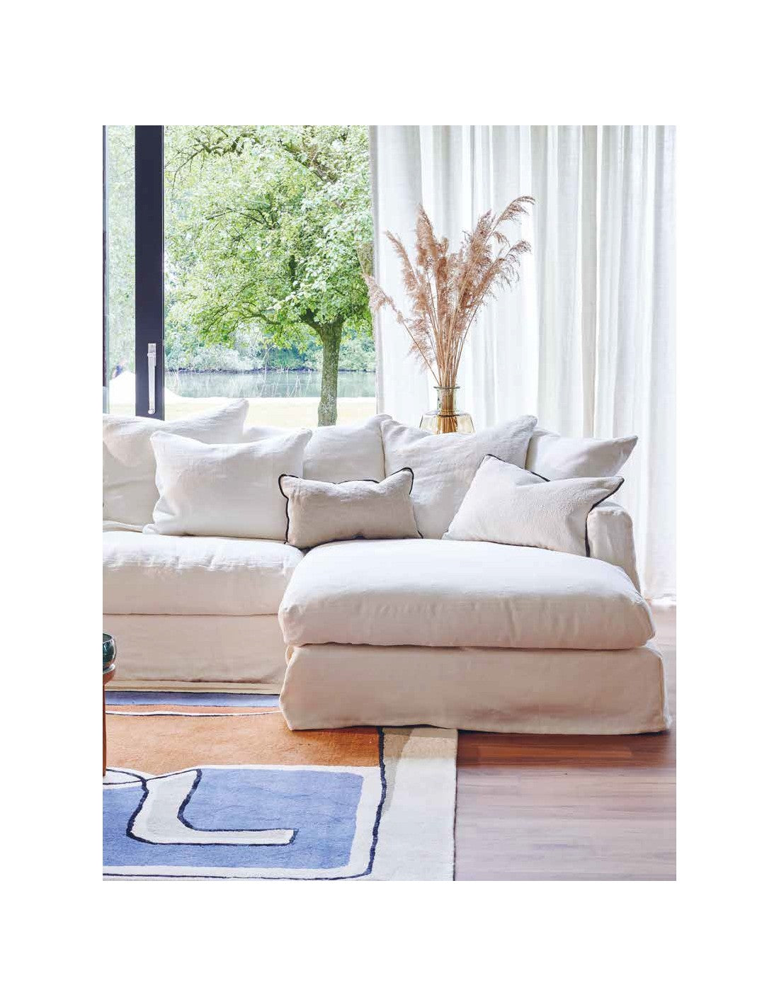 Sofá Marlotte en lino de Nomad Home - textura