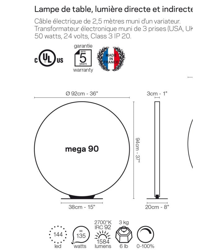 MEGA 90 en acero de Le Deun Luminaires - vista 8 | Nomad Interiors