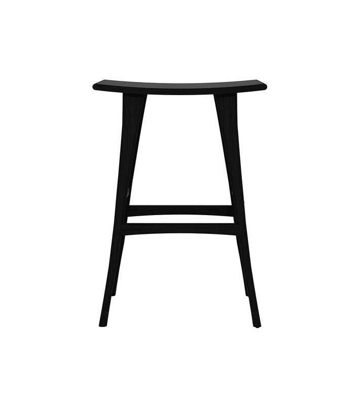 Taburete Bar Osso Roble Negro de Ethnicraft | Nomad Interiors