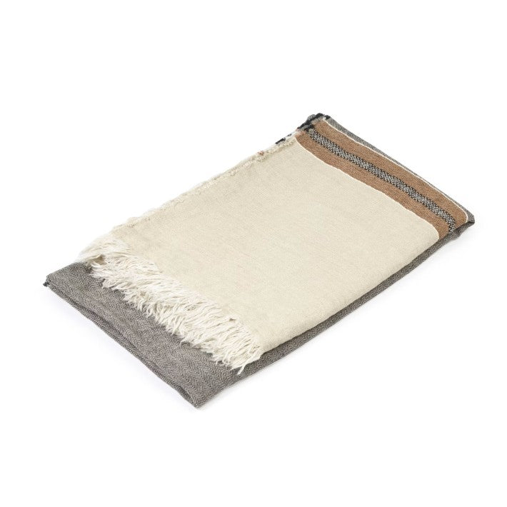 The Belgian Towel – Beeswax Stripe en lino de LIBECO - vista 6 | Nomad Interiors