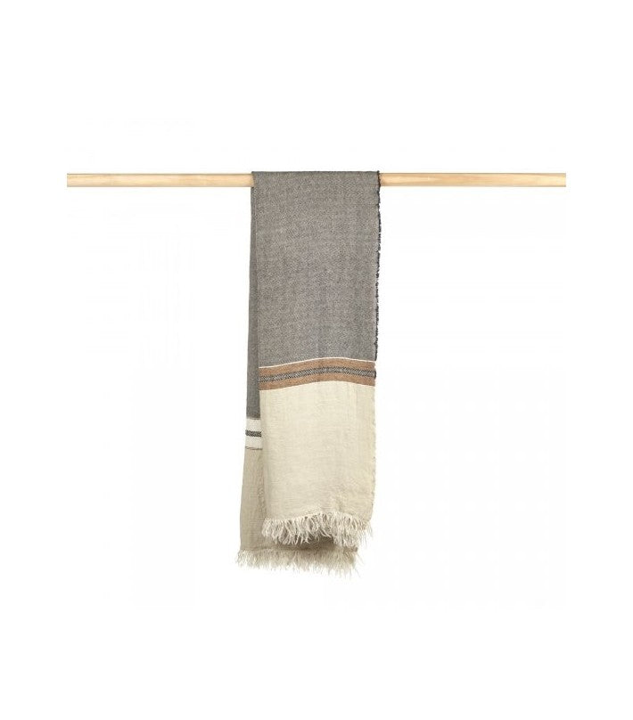 The Belgian Towel – Beeswax Stripe en lino de LIBECO - textura | Nomad Interiors