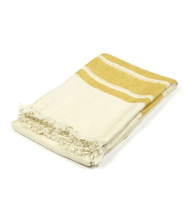 Toalla de playa Fouta - Mustard Stripe